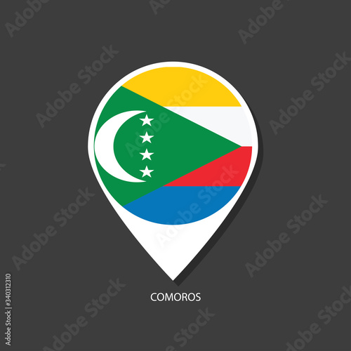 Comoros flag Vector marker with flags. Free Download Comoros flag Vector marker with flags. - GFXLoad