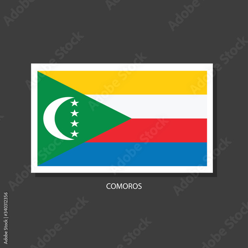 Free Download Comoros flag Vector Square Icon - GFXLoad