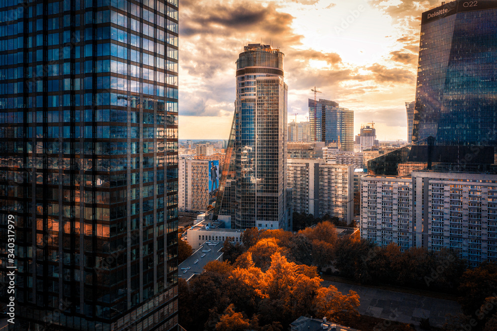 Warszawa z lotu ptaka