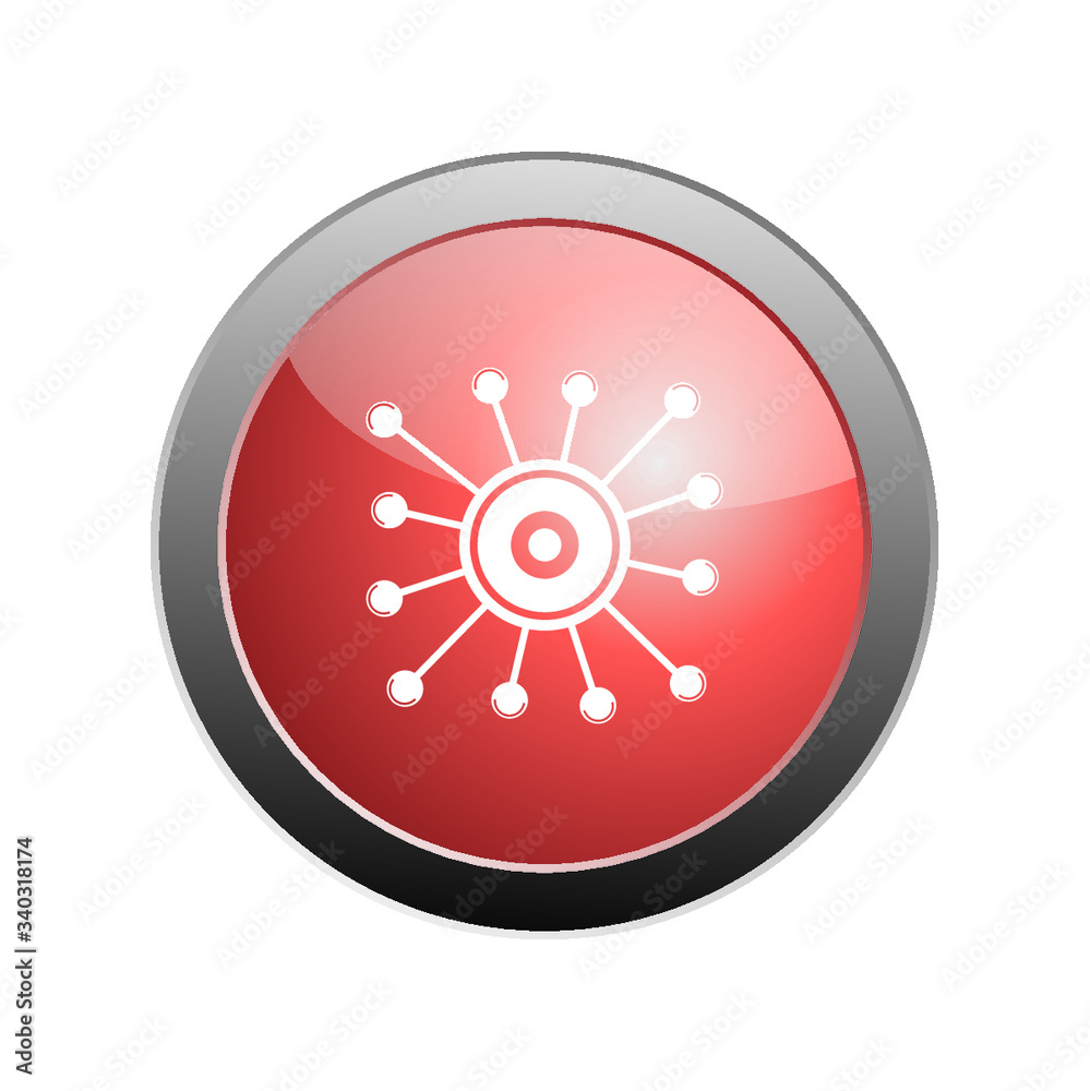 Illustration symbol Corona Virus Covid 19 glossy vector sign. Illustration symbol Corona Virus Covid 19 glossy vector sign.