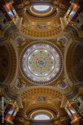 Stephen s Basilica dome interior image in Budapest  Hungary