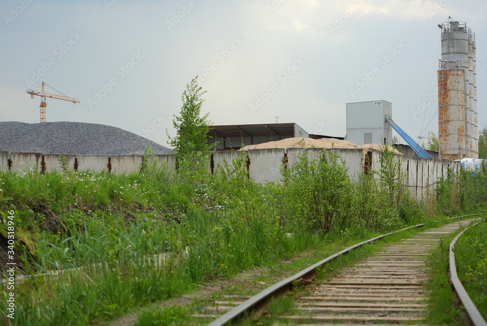 Railway track to the industrial zone