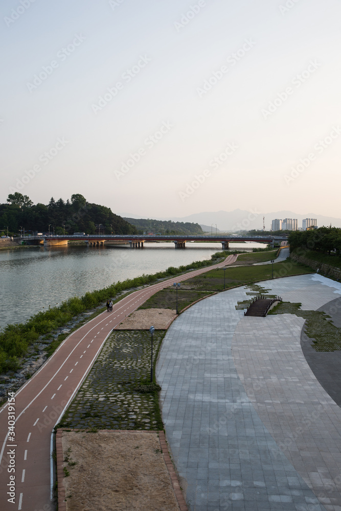 Yocheon Stream in Namwon-si, South Korea.

