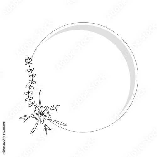 flower element is the line of hand drawing graphic design vector file