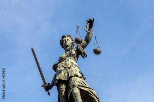 lady justice as symbol in frankfurt