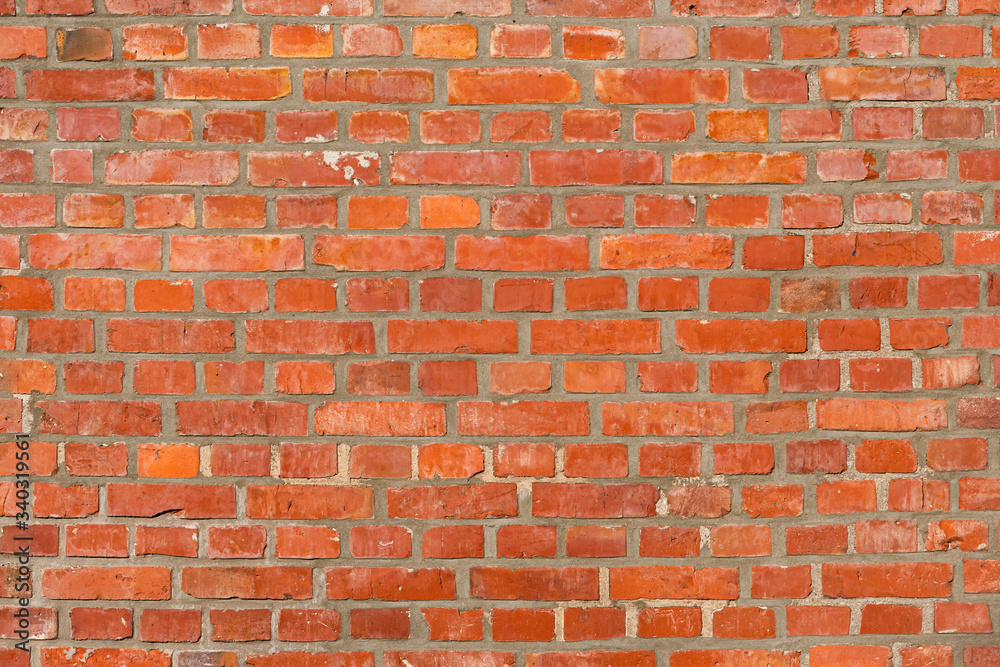 Texture of old red brick wall dutch clinker in different tones Texture of old red brick wall dutch clinker in different tones