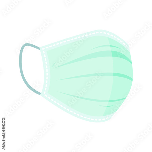 Mouth guard, Mask, Medicine Vector Icon Illustration, for the sick, to prevent corona viruses, doctors' medical devices in hospitals
