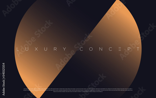 Black premium background set with luxury dark golden geometric elements. Rich background for poster, banner, flyer, presentation, web design etc. Vector EPS