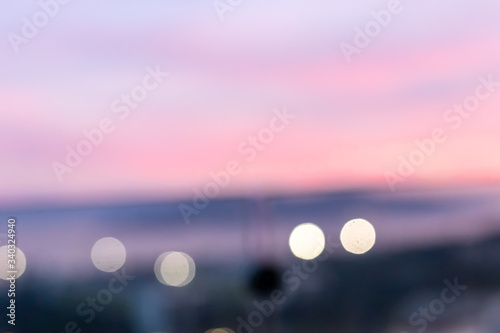bookeh with unfocused view sunset