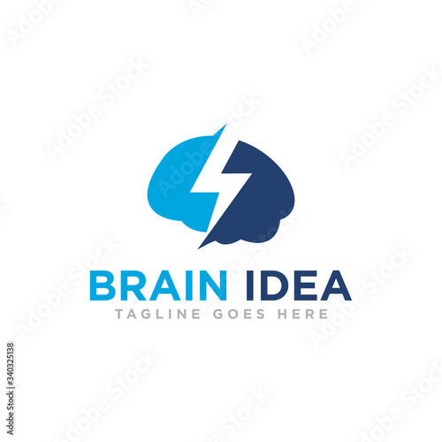 Brain Idea Logo Design Vector