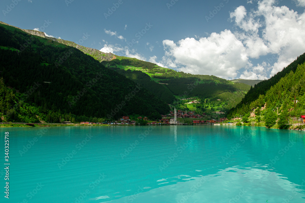 mountain lake in the alps in uzungol turkey