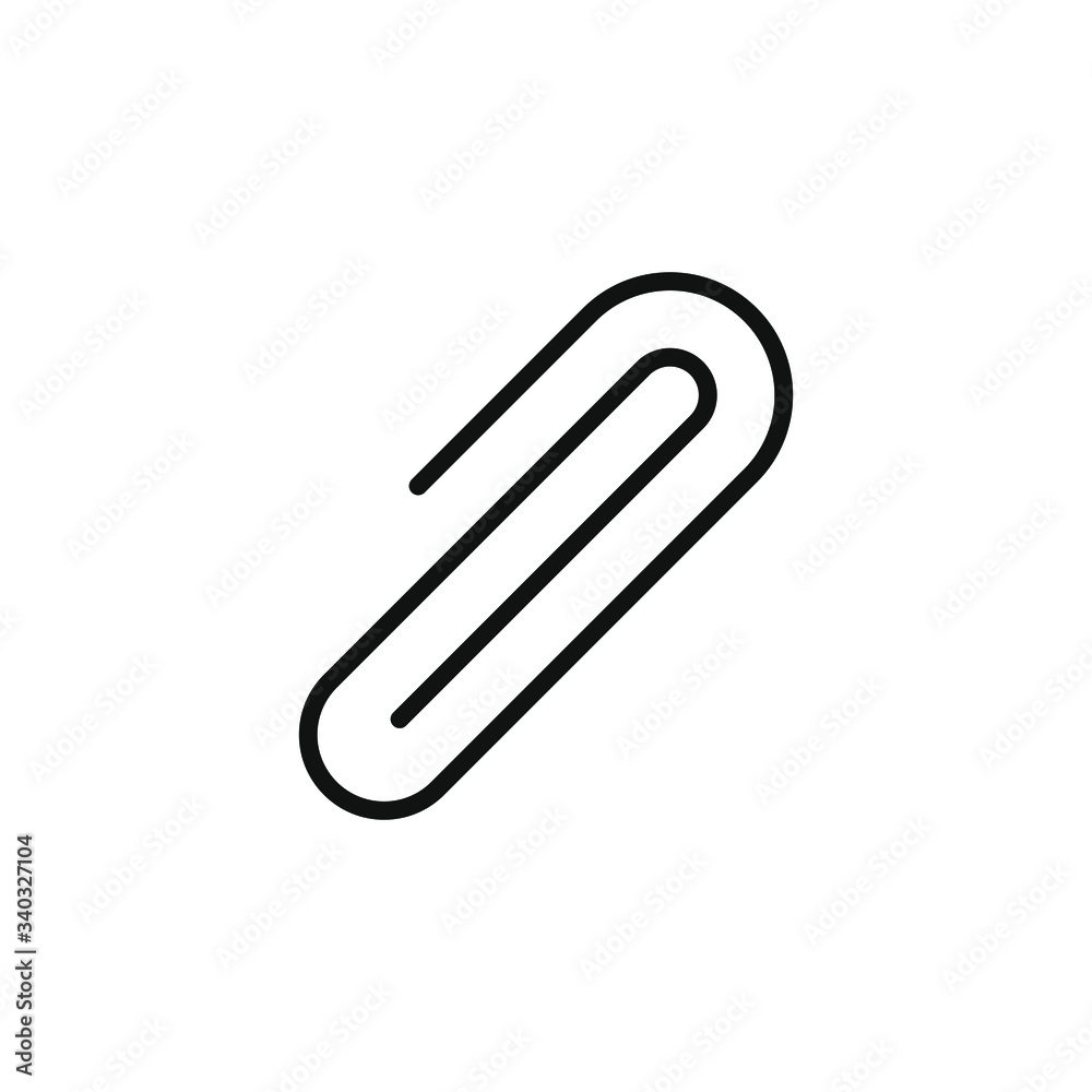 paperclip icon isolated on white background paperclip icon isolated on white background