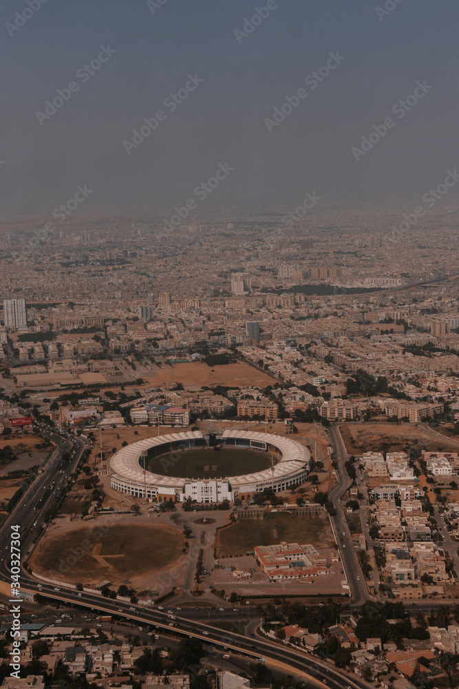aerial view of the city of Karachi PAKISTAN