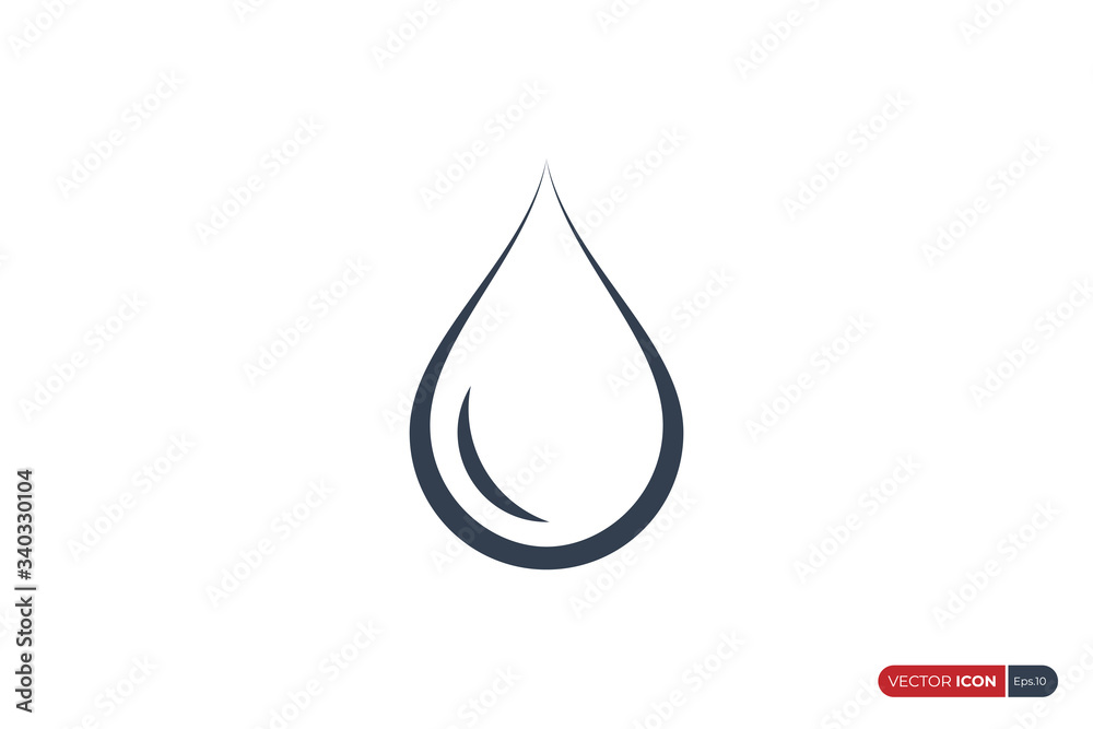 Water Drop Icon Linear Style isolated on White Background. Usable for Business, Science, Healthcare, Medical and Nature Logos. Flat Vector Icon Design Template Element. Water Drop Icon Linear Style isolated on White Background. Usable for Business, Science, Healthcare, Medical and Nature Logos. Flat Vector Icon Design Template Element.