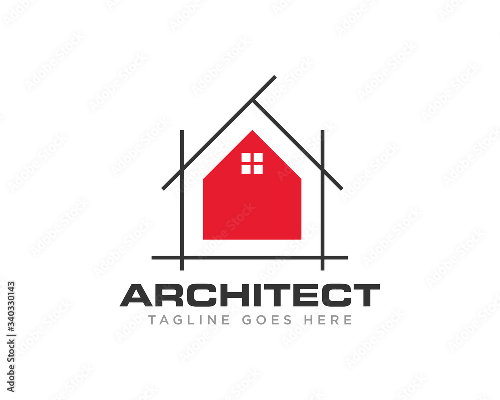 Fototapeta premium Architect Construction Logo Design Vector
