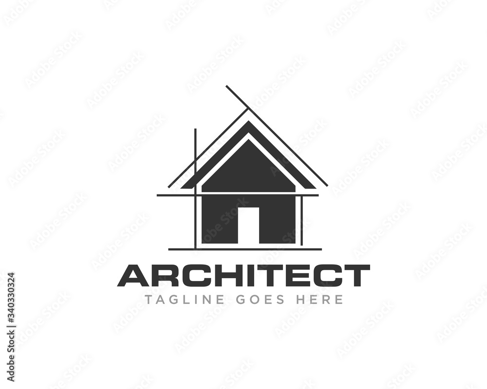 Architect Construction Logo Design Vector