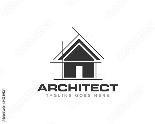 Architect Construction Logo Design Vector