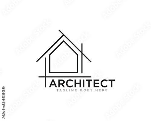 Architect Construction Logo Design Vector