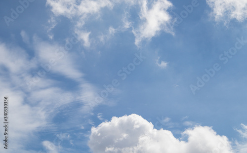 Blue sky with cloud for text space background 
