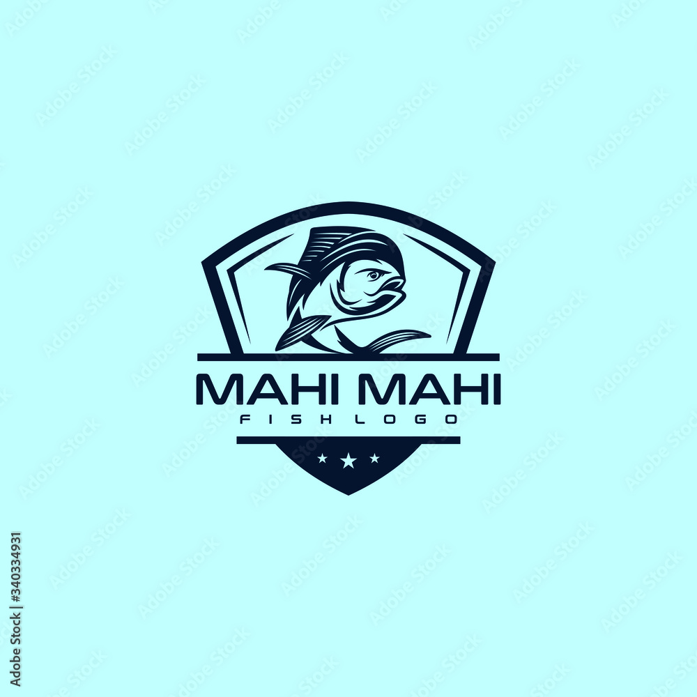 Mahi mahi fish logo design. Awesome mahi mahi fish logo. mahi mahi fish