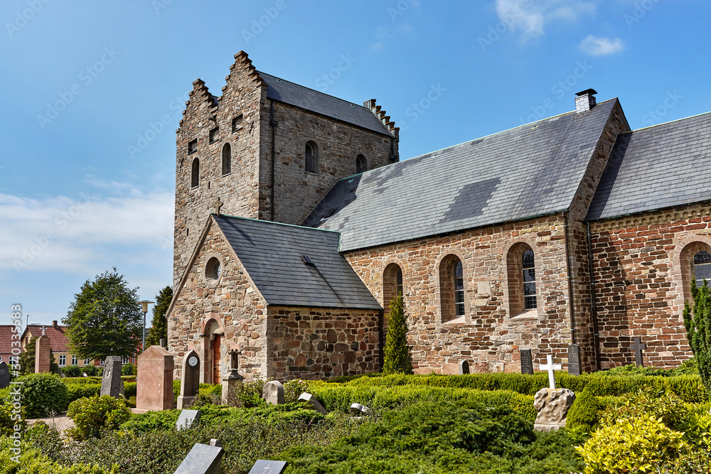 Aa Church (Aa Kirke) - a Romanesque church dating from the 12th century in Aakirkeby, Bornholm island, Denmark