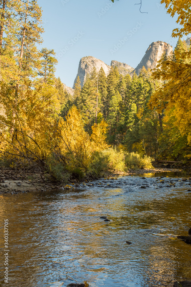 Merced River seen from Valley View Point in Yosemite National Park, California, USA Merced River seen from Valley View Point in Yosemite National Park, California, USA