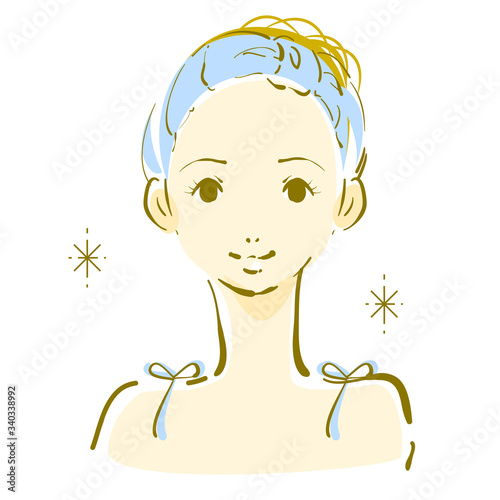 skincare, happy young woman