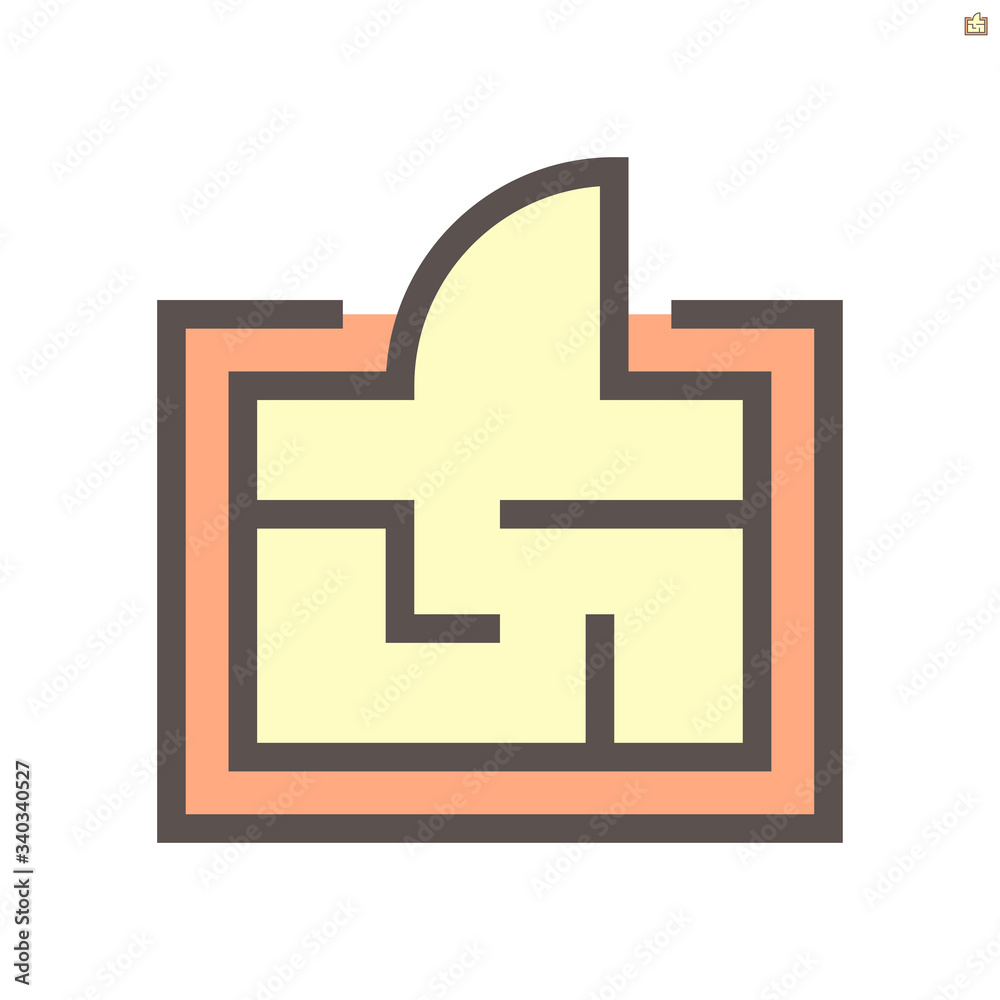 Housing plan vector icon design, 48X48 pixel perfect and editable stroke. Housing plan vector icon design, 48X48 pixel perfect and editable stroke.