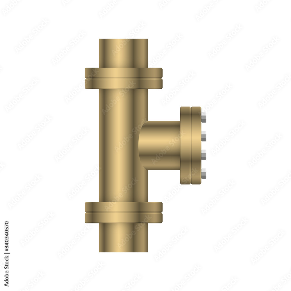 Pipe vector icon. Made from steel or metal connection by flange fitting fixing by screw and bolt. Part for pipeline construction to transport oil and gas in industry, water in plumbing and irrigation. Pipe vector icon. Made from steel or metal connection by flange fitting fixing by screw and bolt. Part for pipeline construction to transport oil and gas in industry, water in plumbing and irrigation.