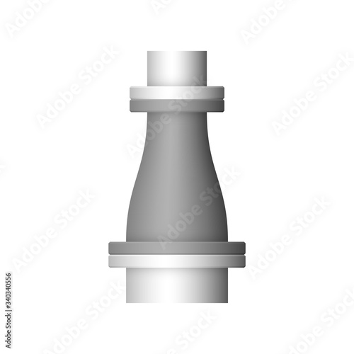 Pipe icon and flange fitting for pipeline connection with valve and other pipe. For transportation liquid or gas i.e.crude, oil, natural gas, sewage, wastewater. Also for plumbing and irrigation.
