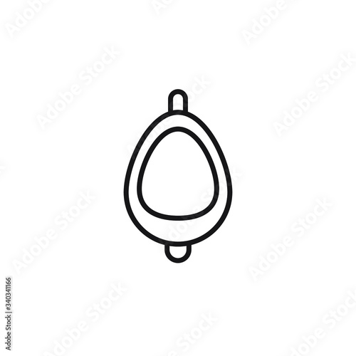 urinoir icon vector outline design. isolated on white background