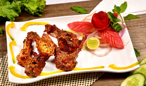 grilled meat with vegetables