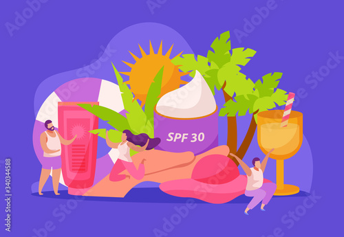 Sun Screen Flat Composition