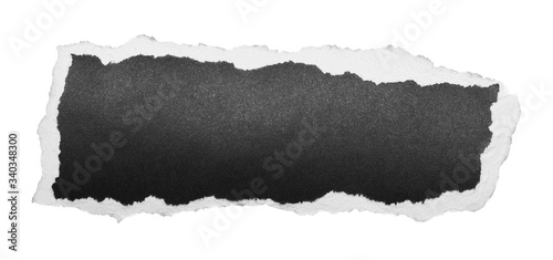 Wallpaper Mural Black blank and empty cardboard scrap, piece isolated on white background, clipping path Torontodigital.ca