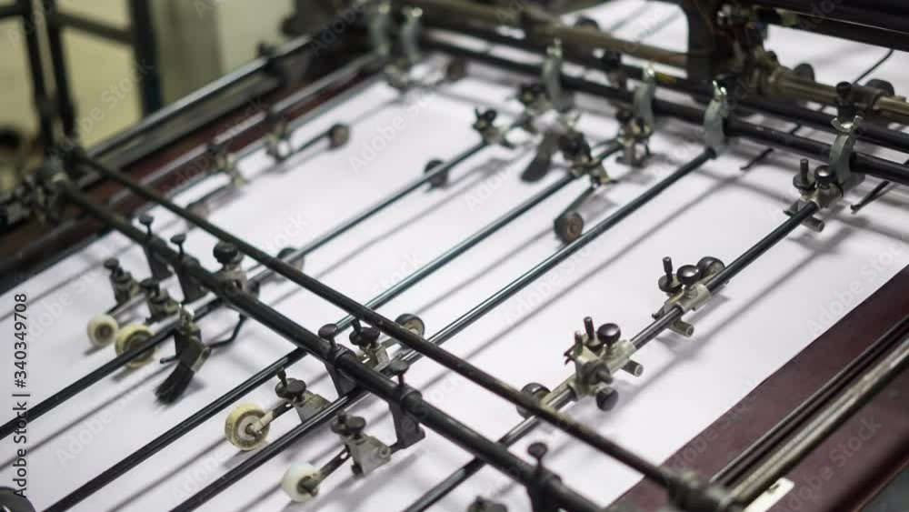 Old paper making and offset printing press