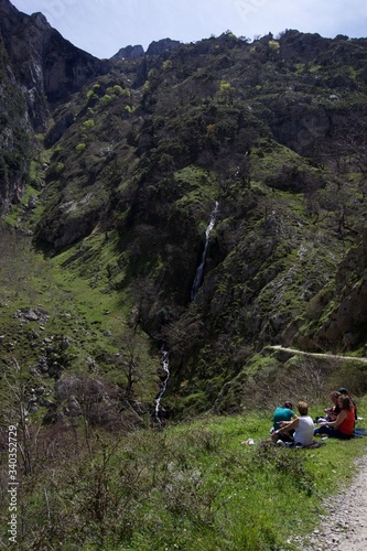 hiking in the mountains