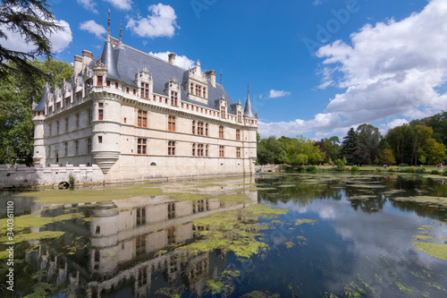 External view of Azay-le-Rideau castle in the Loire Valley, France (Europe) photo