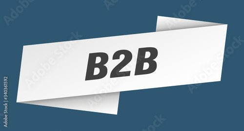 b2b banner template. b2b ribbon label sign