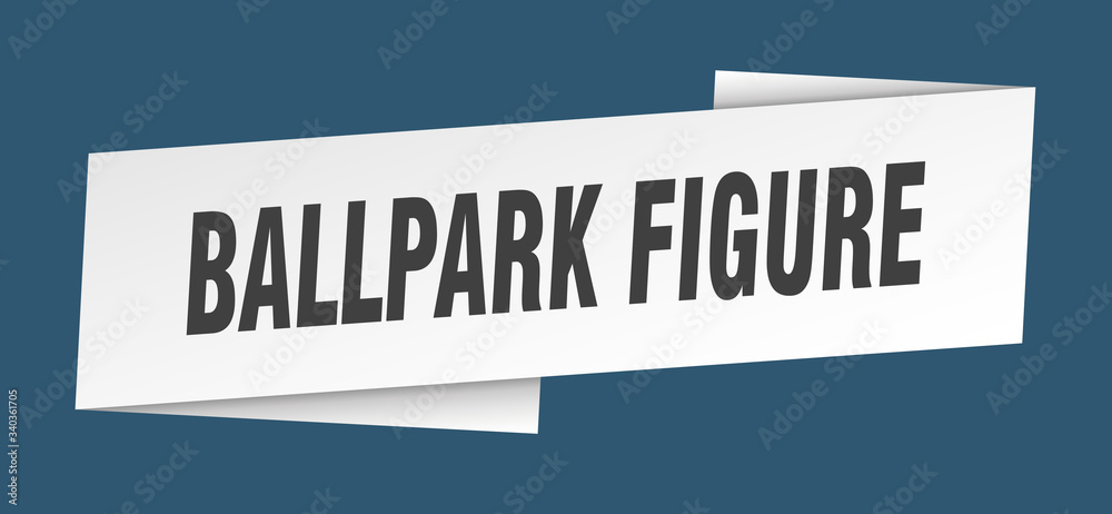 ballpark figure banner template. ballpark figure ribbon label sign