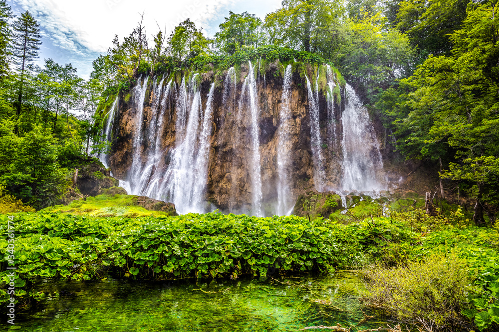Waterfalls in Plitvice national park, Croatia	