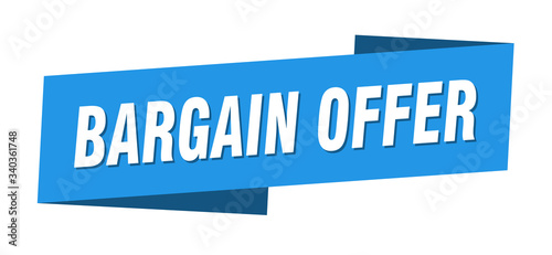 bargain offer banner template. bargain offer ribbon label sign