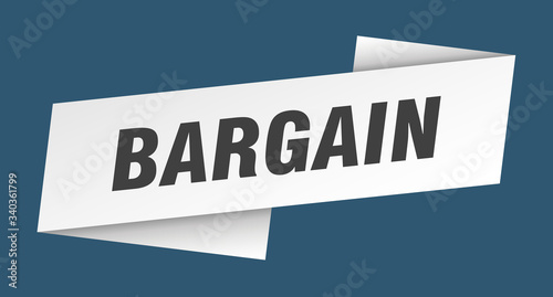 bargain banner template. bargain ribbon label sign