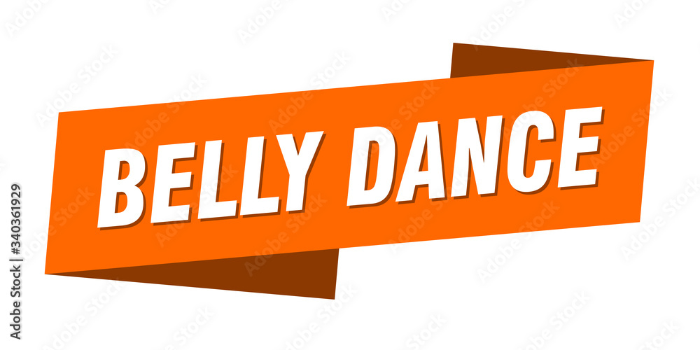 belly dance banner template. belly dance ribbon label sign