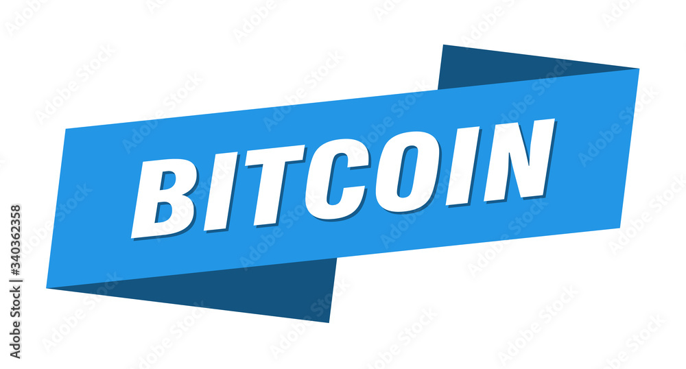 bitcoin banner template. bitcoin ribbon label sign