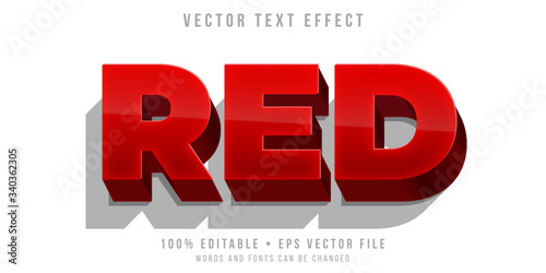 Editable text effect - heavy red text style photo