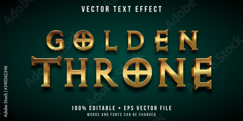 Editable text effect - viking throne style