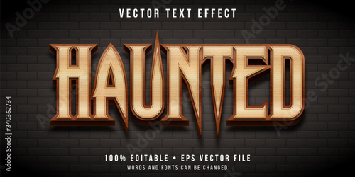 Editable text effect - haunted castle style