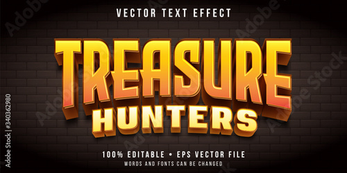 Editable text effect - treasure hunt game style