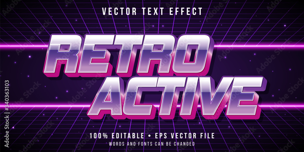 Editable text effect - retro game style Editable text effect - retro game style