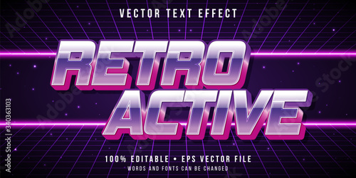 Editable text effect - retro game style